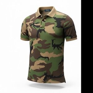 Polo Ralph Lauren Classic Fit  Camouflage Short Sleeve Men's Polo Kids LG 14/16